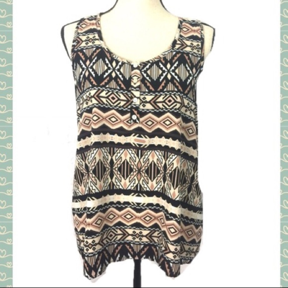 Tribal Pattern Tank Top